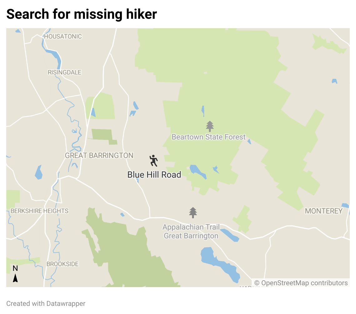 Map of injured hiker